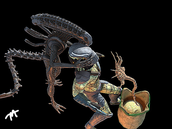 alien warrior 3d model - Alien Warrior by Andrew Alonso
